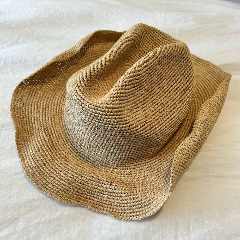 Raffia cowboy hat